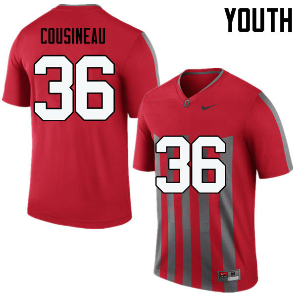 Youth Ohio State Buckeyes #36 Tom Cousineau College Football Jerseys Game-Throwback